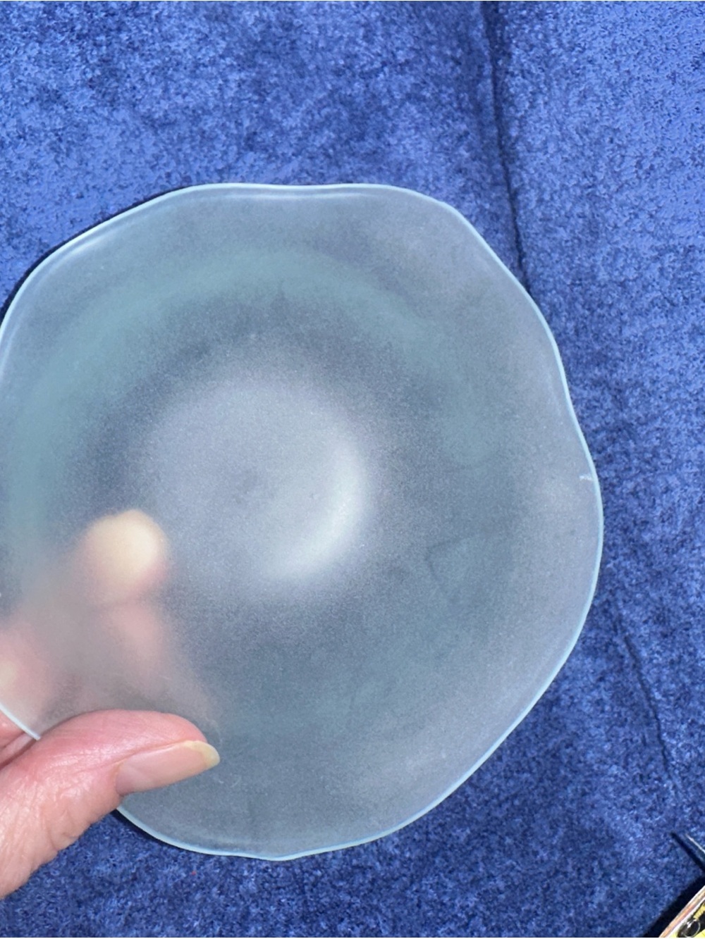 Vintage Cive Art Glass 6” Plate Seafoam Ocean Waves ITALY - Set of 6